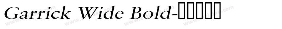 Garrick Wide Bold字体转换